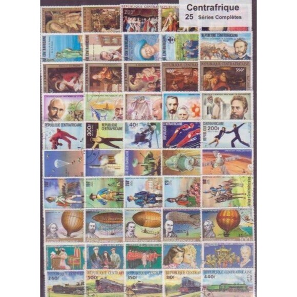 25 All Different Central Africa Stamps Complete Sets - Picture 1 of 2